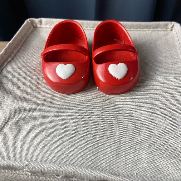 18" Our Generation Doll Shoes Red with White Hearts Fits American Girl Dolls - Picture 1 of 4